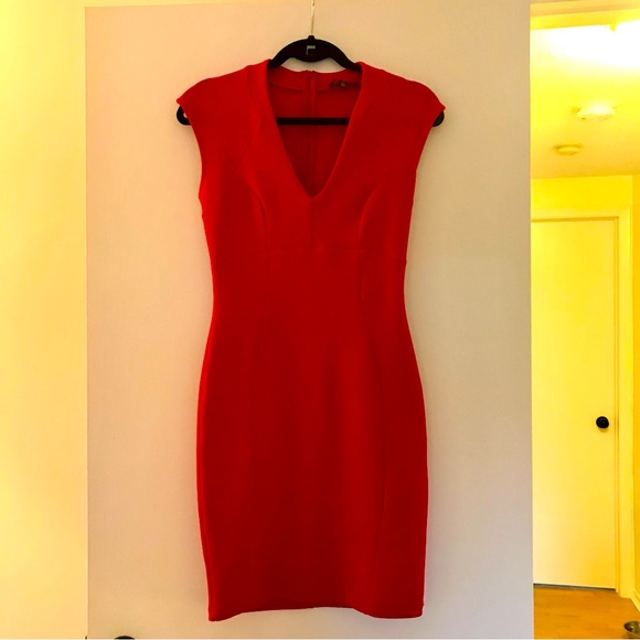 Vintage Le Château Cocktail Mini Dress in Poppy Red - Picture 6 of 10